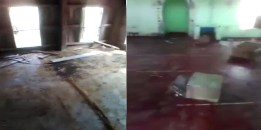 Alçaklar camileri talan ettiler, tuvaletlerini yaptılar