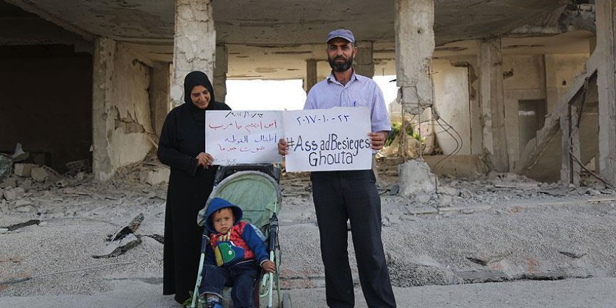 Doğu Guta'da Esed'in kuşatmasına eylem başlatıldı