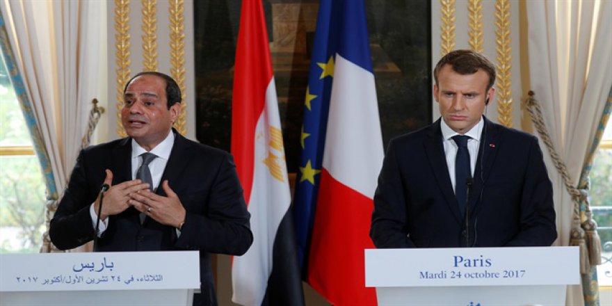 Fransa Cumhurbaşkanı Macron darbeci Sisi ile görüştü