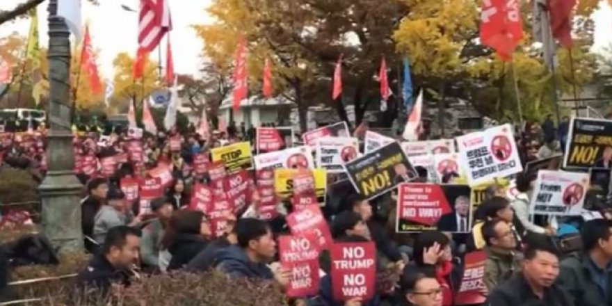 Güney Kore'de Trump destekçileri ve karşıtları gösteri düzenledi