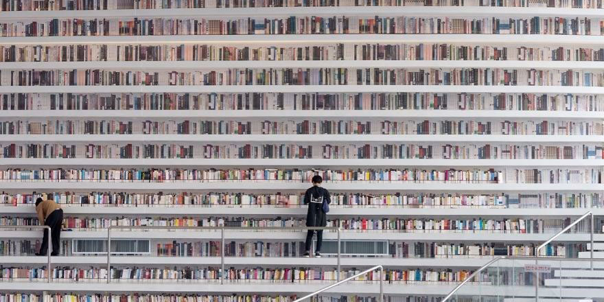 İçinde 1 milyon 200 bin kitap olan ilginç bir kütüphane açıldı