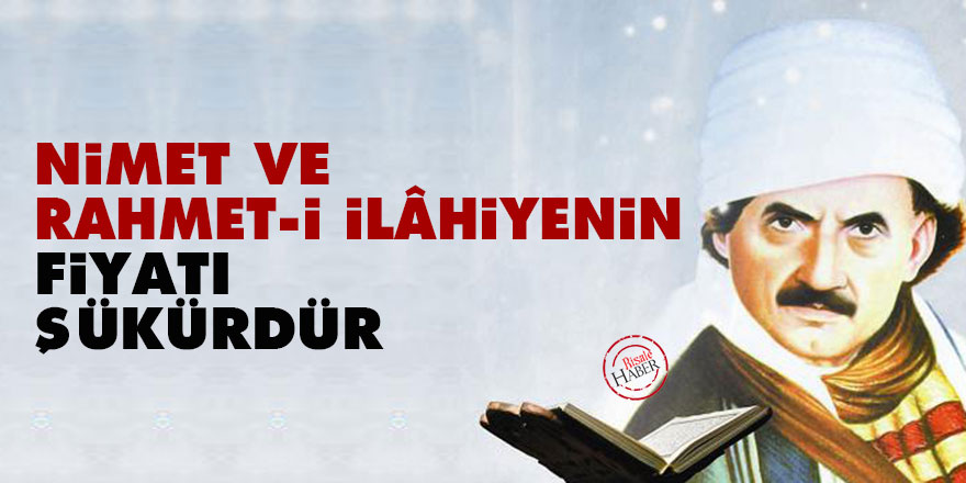 Bediüzzaman: Nimet ve rahmet-i İlâhiyenin fiyatı, şükürdür
