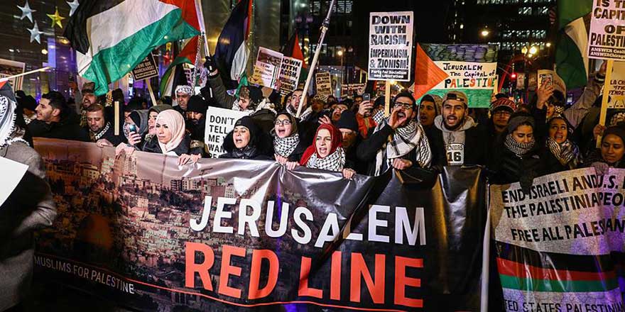 ABD'nin Kudüs kararı Chicago’da protesto edildi