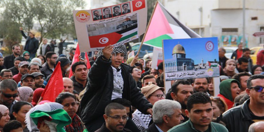 Tunus'ta Kudüs protestoları devam ediyor
