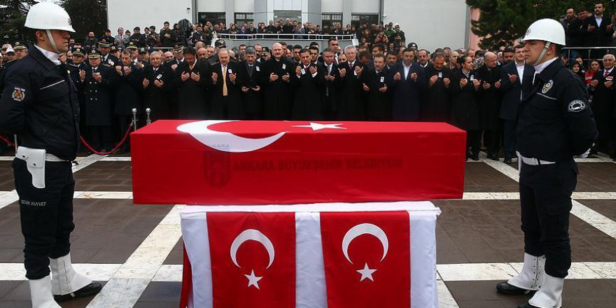 Ankara'da kazaen şehit olan polis için tören düzenlendi