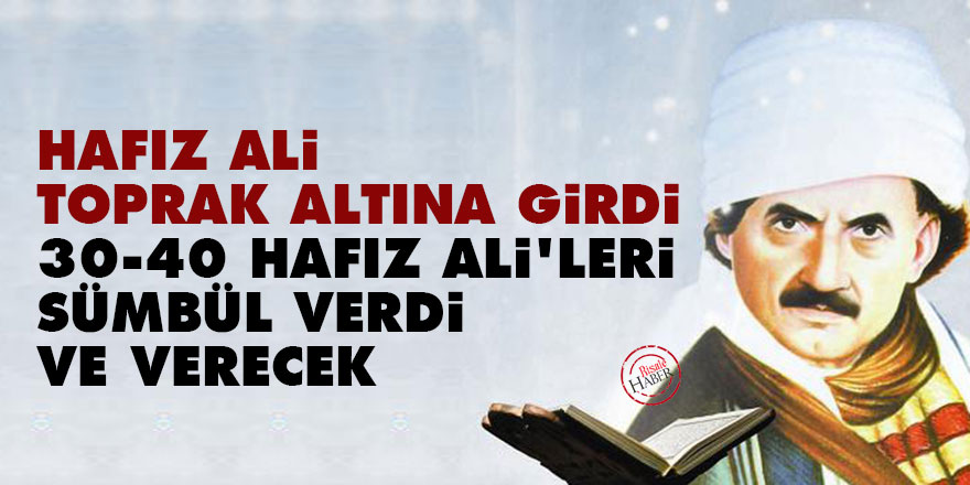 Bediüzzaman: Hafız Ali toprak altına girdi, otuz kırk Hafız Ali’leri sümbül verdi ve verecek