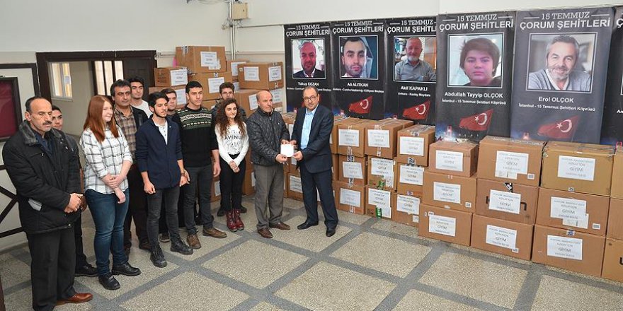 Liselilerden bin aileye giyim yardımı