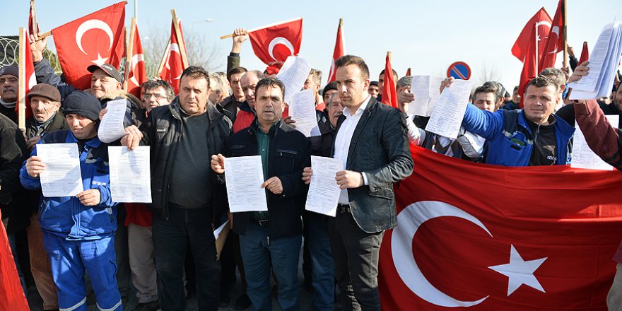 Belediye çalışanları 'Zeytin Dalı' için gönüllü oldu