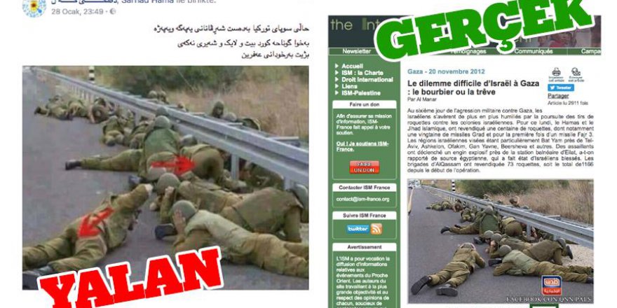 Terör destekçileri, İsrail askerlerini Türk askeri gibi göstermeye çalıştı