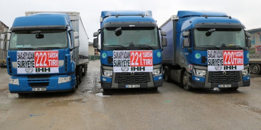 Yardım tırları Suriye yolunda