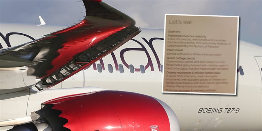 Menüye 'Filistin salatası' yazan havayoluna linç