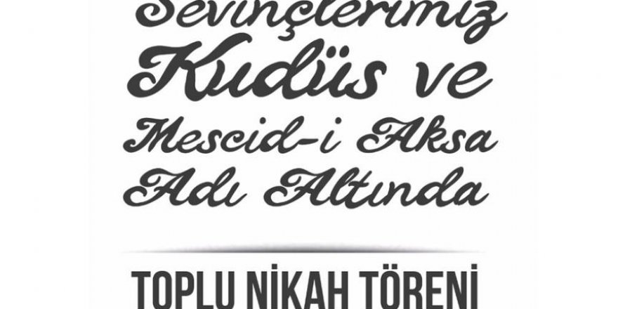 Sultanbeyli'de 100 Filistinli çift, dünya evine girecek