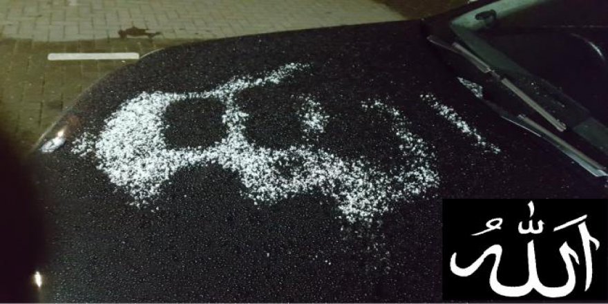 Kar yağdı imamın arabasında 'Allah' yazısı çıktı, İngiltere şokta!