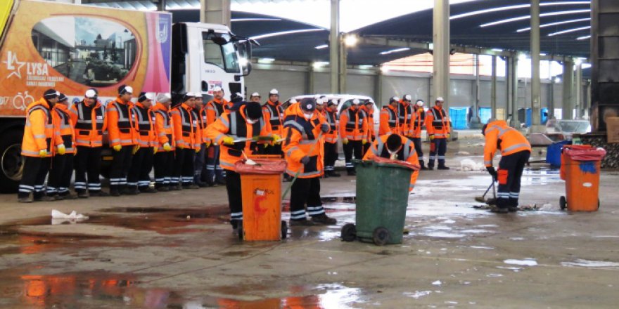 Temizlik işçilerine uygulamalı sınav