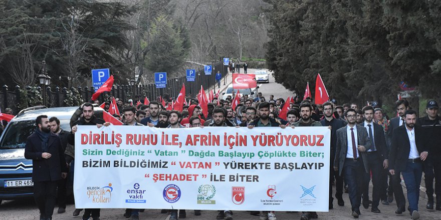 Şeyh Edebali Türbesi'nin bahçesine 'zeytin dalı' diktiler