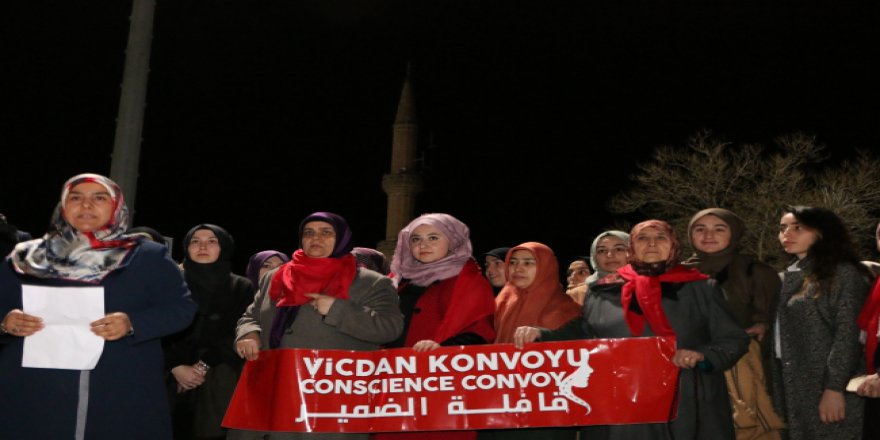 "Vicdan Konvoyu"na destek için Hatay'a gittiler
