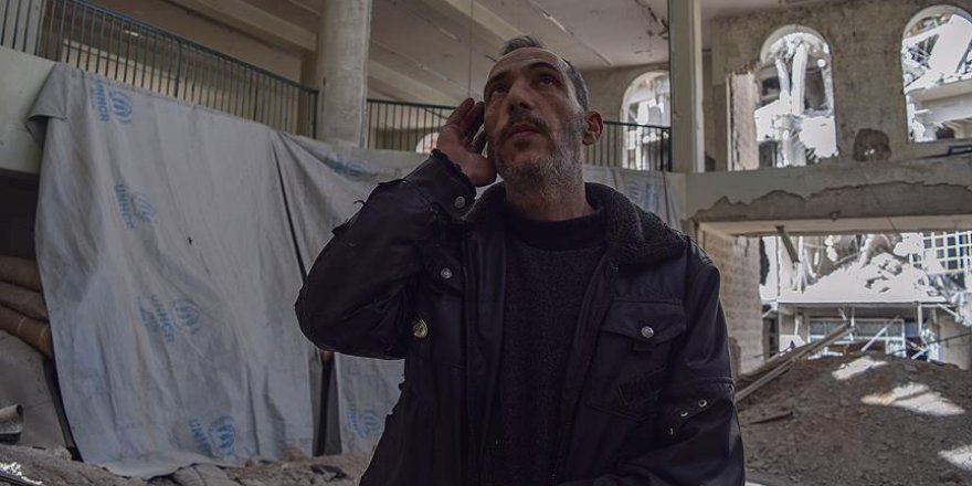 Doğu Guta'da Esed rejiminin yıktığı camide ezanlar susmuyor