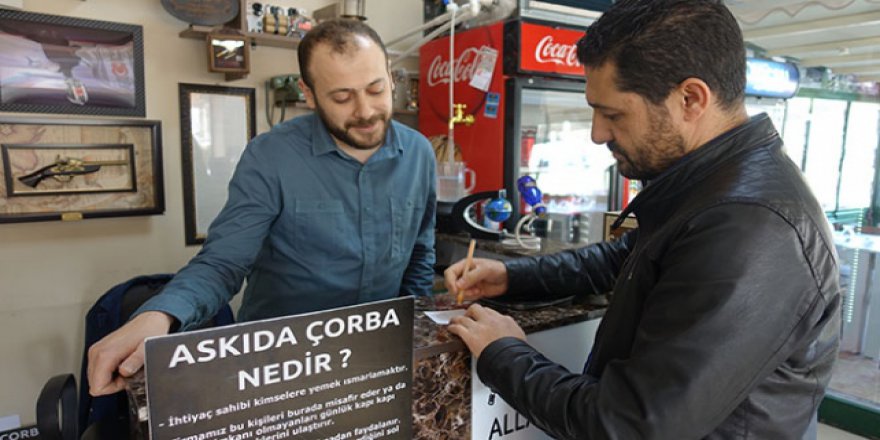 "Askıda çorba" ile ihtiyaç sahiplerinin yüzü gülüyor
