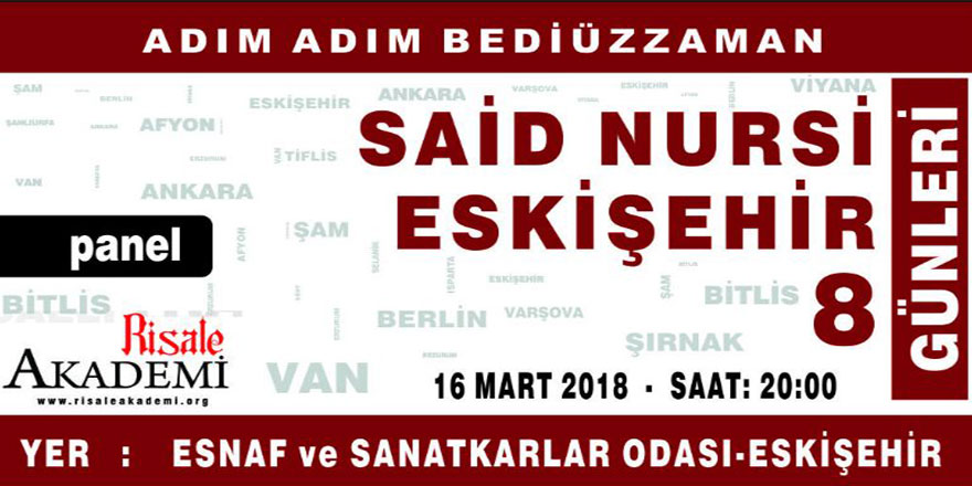 Eskişehir'de 'Adım Adım Said Nursi' paneli