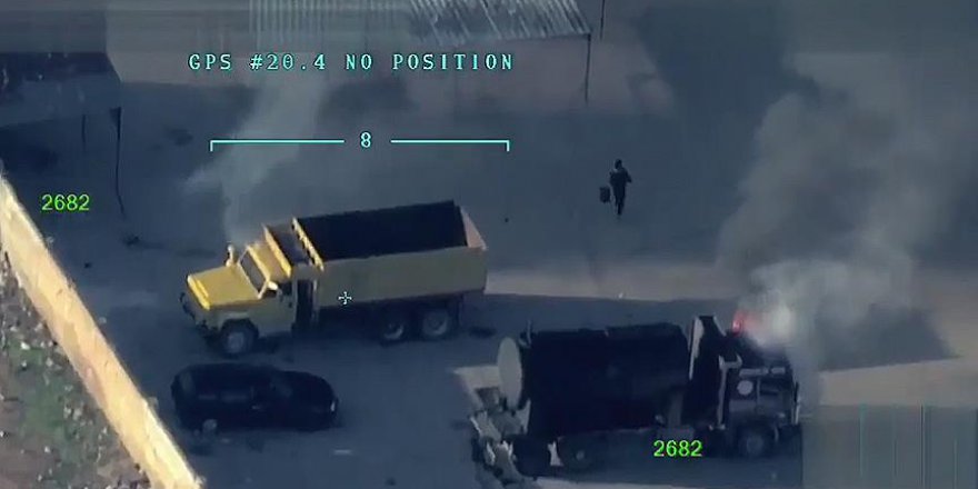 Teröristler Afrin'de yakıp yıkıyor