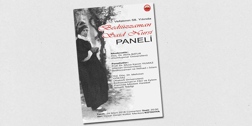 Kütahya'da Bediüzzaman Said Nursi'yi anma programı