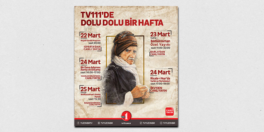 TV111’den Bediüzzaman özel yayını