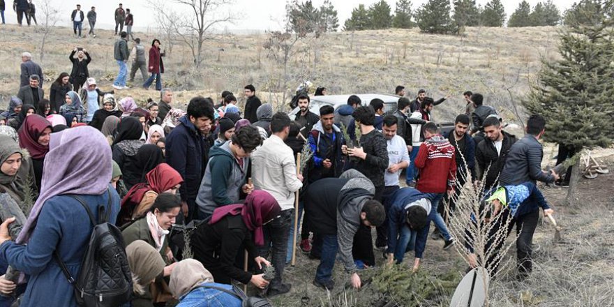Elazığ'da Afrin şehitleri için fidan dikildi