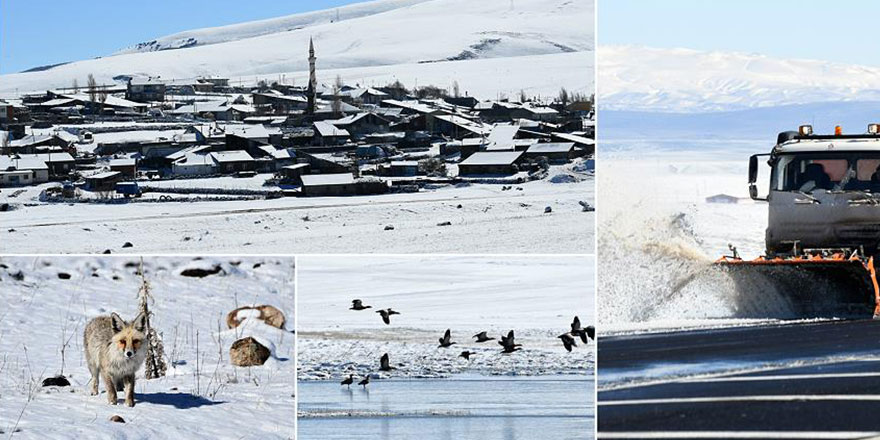 Erzurum ve Kars Nisan ayında beyaz rahmete  büründü
