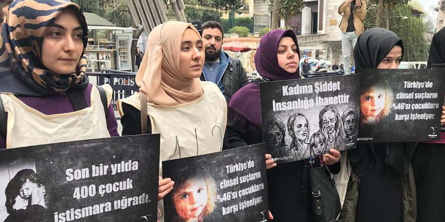 Beyoğlu'nda kadın ve çocuk istismarına tepki eylemi