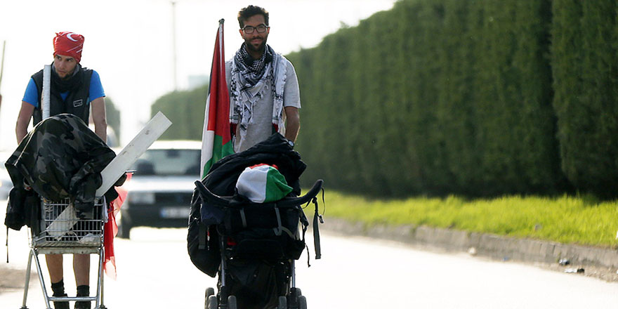 Filistin için İsveç'ten yola çıktı: 9 aydır yürüyor