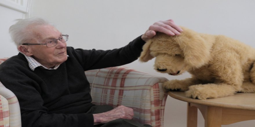 Robot köpek, huzurevindeki yaşlıların en yakın arkadaşı oldu
