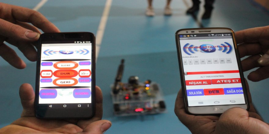 Liseli öğrenciler savaş robotu üretti