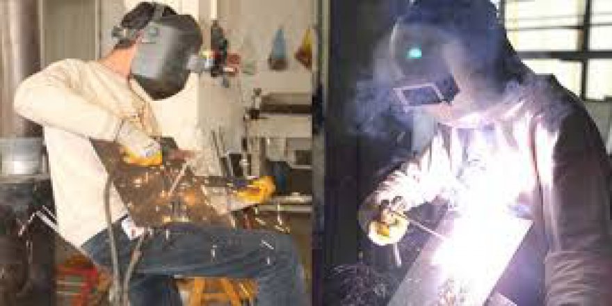 Suriyeli kaynakçı genç sosyal medyada ilgi gördü