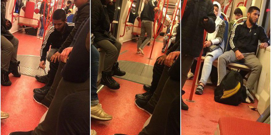 Samsun'da tramvayda yaşanan insanlık