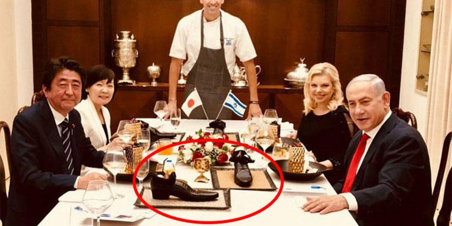 İsrail görgüsüzlüğü: Japon başbakana ayakkabıda tatlı verdiler