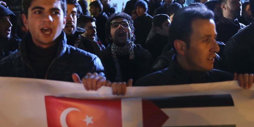 Başkentte 'Büyük Dönüş Yürüyüşü'ne destek