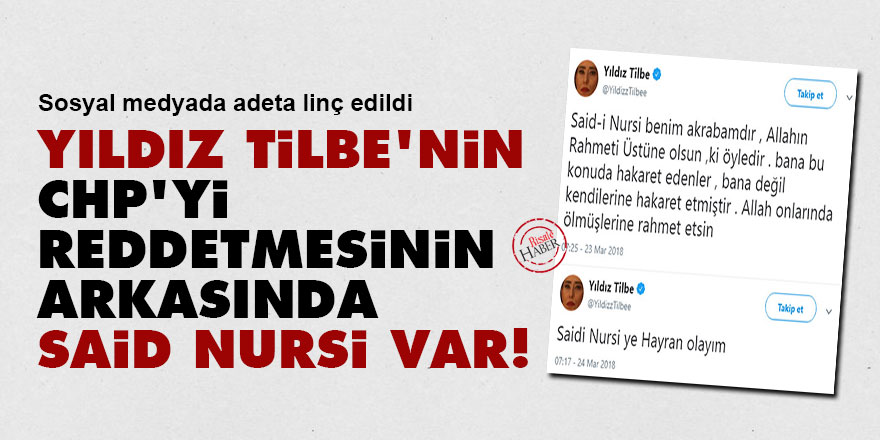 Yıldız Tilbe'nin CHP'yi reddetmesinin arkasında Said Nursi var!