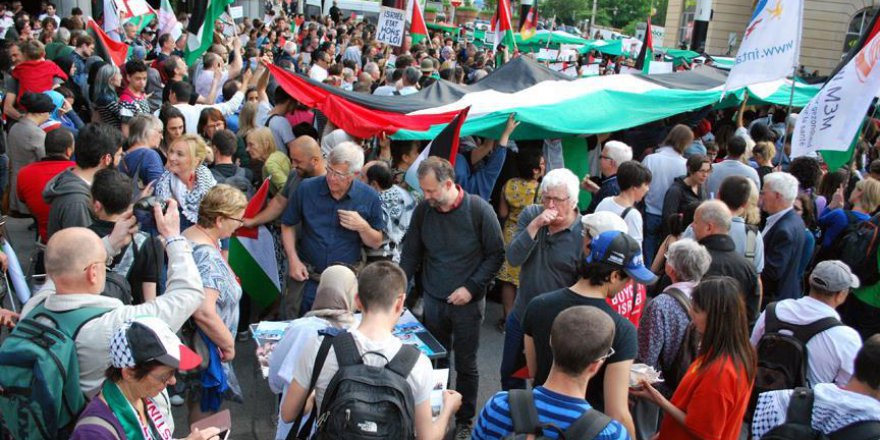 Brüksel meydanları Filistin için doldu