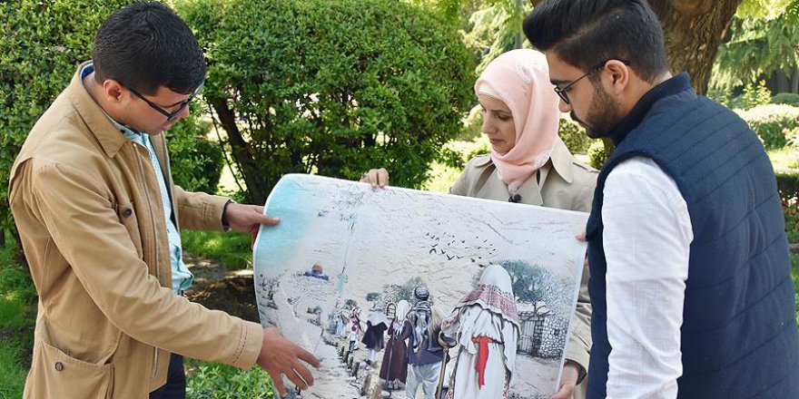 Filistinli öğrencilerden İsrail'e tepki