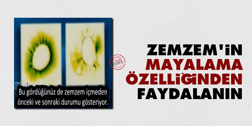 Zemzem'in mayalama özelliğinden faydalanın