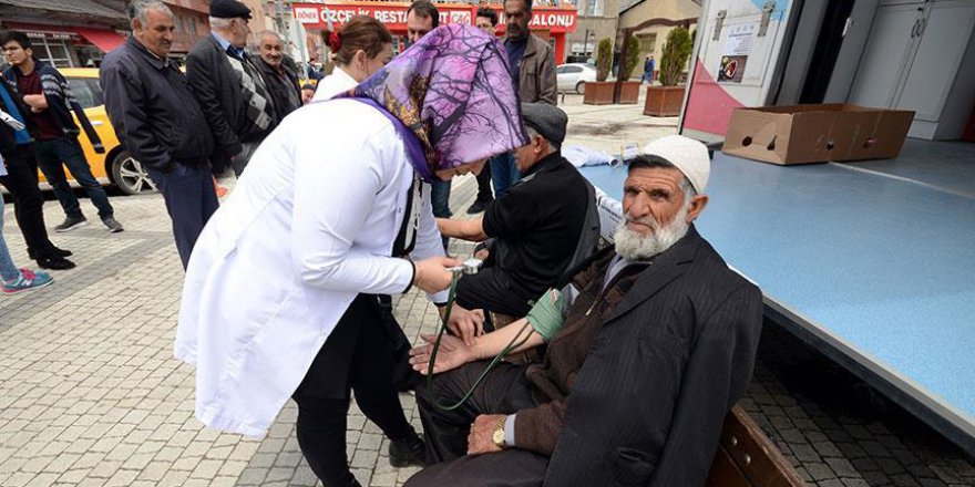 Kars'ta açık havada sağlık sistemi