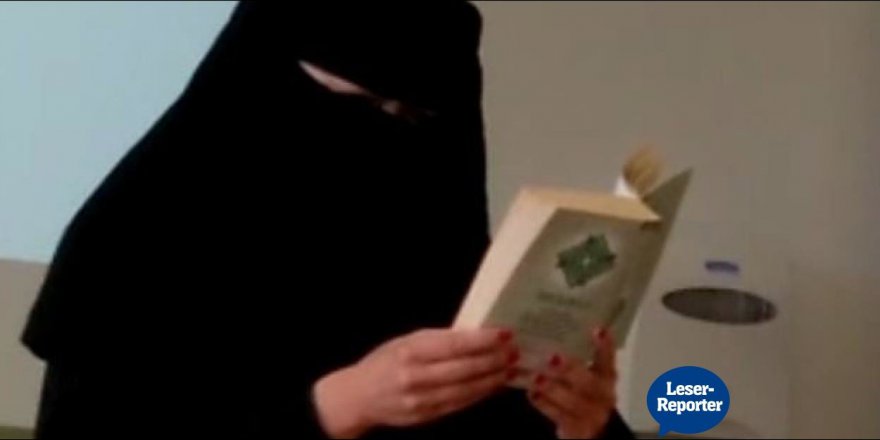 Sınıfta peçe takıp Kur'an okuyan öğretmen tartışılıyor