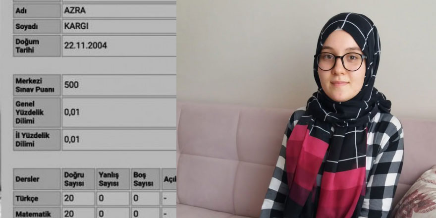 LGS birincisi İmam Hatipli Azra oldu