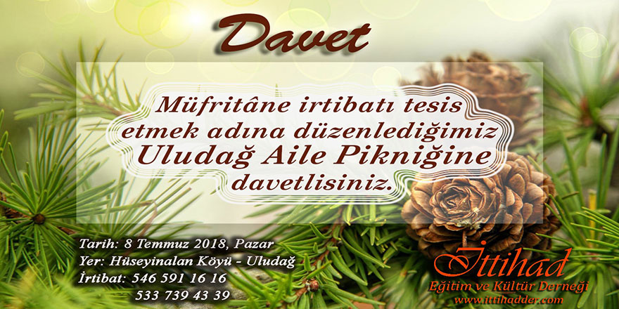 Bursa mezunları piknikte buluşuyor