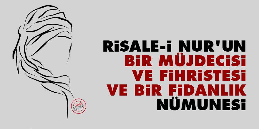 Bediüzzaman: Risale-i Nur’un bir müjdecisi ve fihristesi ve bir fidanlık nümunesi