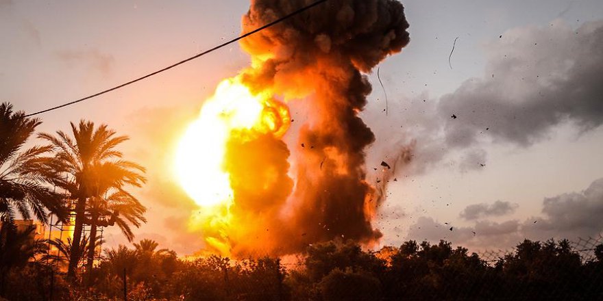 İşgalci İsrail savaş uçağı, tank ve toplarla saldırdı