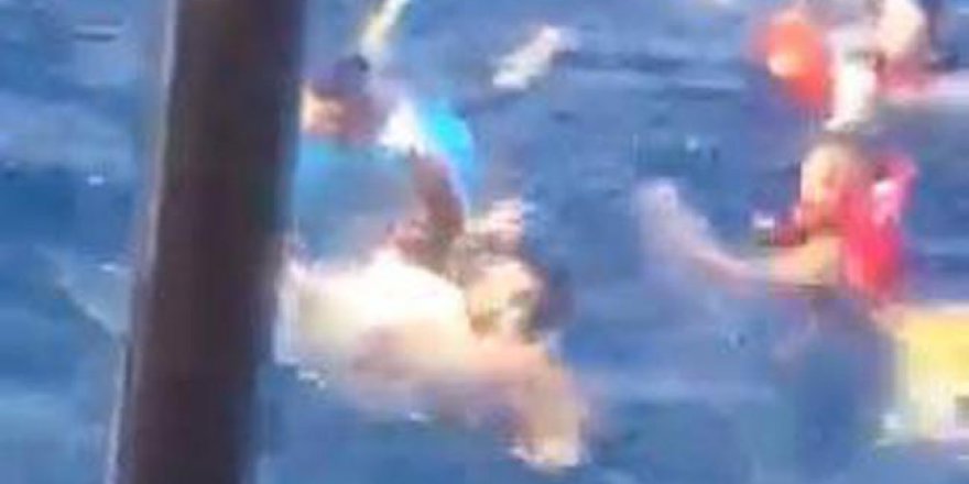 Batan bottaki kaçakları tur teknesi kurtardı