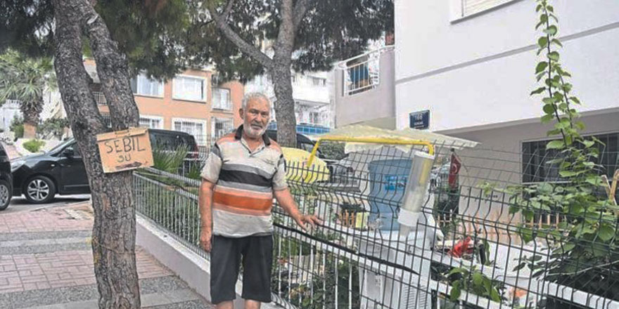 Yokuş çıkanlar için bahçesine hayrat yaptı dua yağıyor