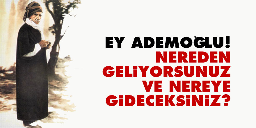 Bediüzzaman: Ey Ademoğlu! Nereden geliyorsunuz ve nereye gideceksiniz? 