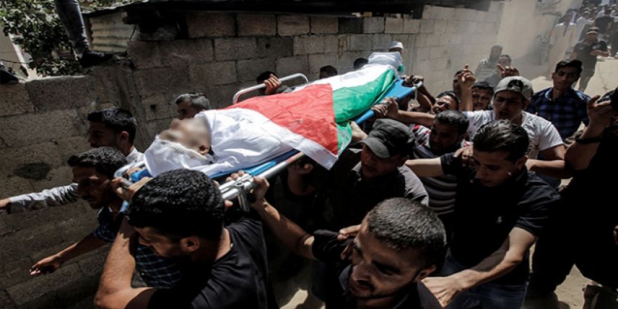 Filistinli şehit son yolculuğuna uğurlandı